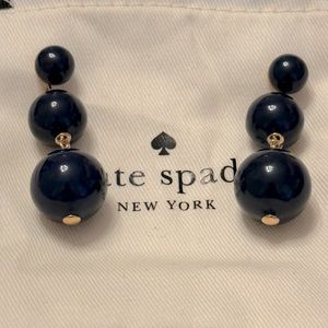 Kate Spade Golden Girl Bauble Drop Earrings - Navy